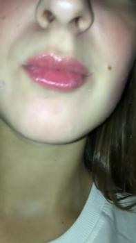 Amateur Stickam slut sucks dildo