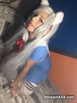 Sniffing his legs while Omegle jerking off