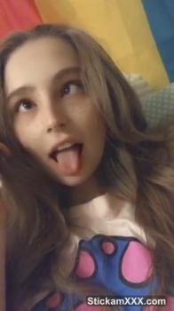 LITTLE STICKAM BITCH AND THE BIG DICK