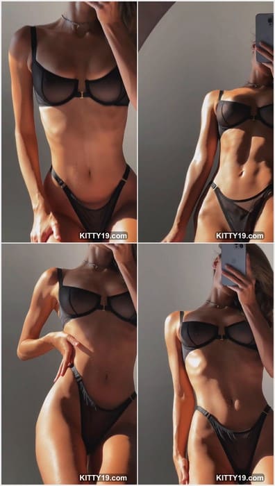 Anna Ralphs nude tits and posing in sexy black lingerie. Beauty and cute girl with perfect face and pussy!