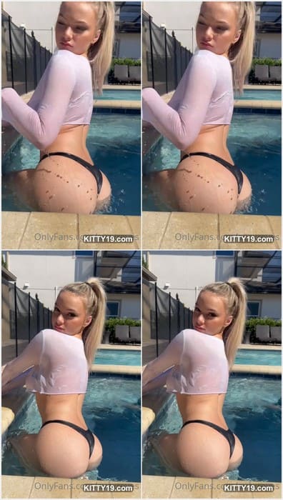 Avaxreyes leaked video with ass in pool. Her asshole and pussy wet now after swimming and she want sex with your dick now!