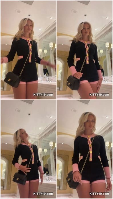 Sexy Carolinavmarie girl with blonde hair and very cute face. She loves in mini pants posing! Download it now.