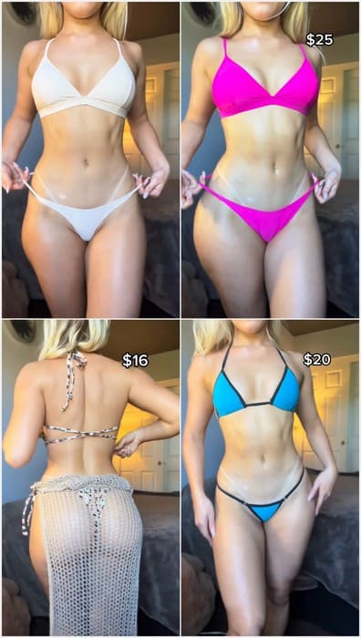 Catlin Hill leaked video in sexy bikini babe. Her young tits and pussy in hot lingerie before hard sex! Download it.