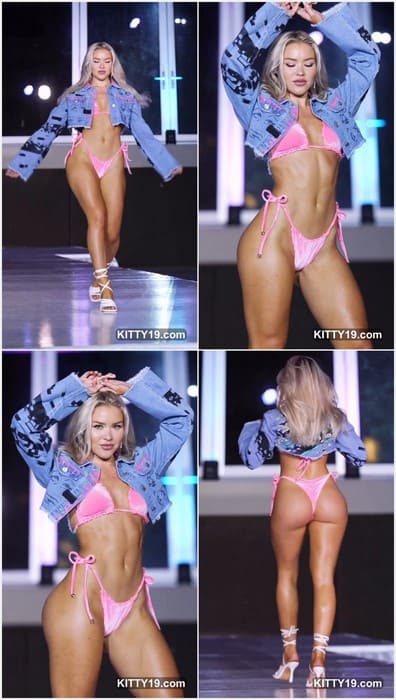 Catlin Hill ass hot babe with big ass. Blonde girl in pink bikini posing for you and her fans! Download it now for free.