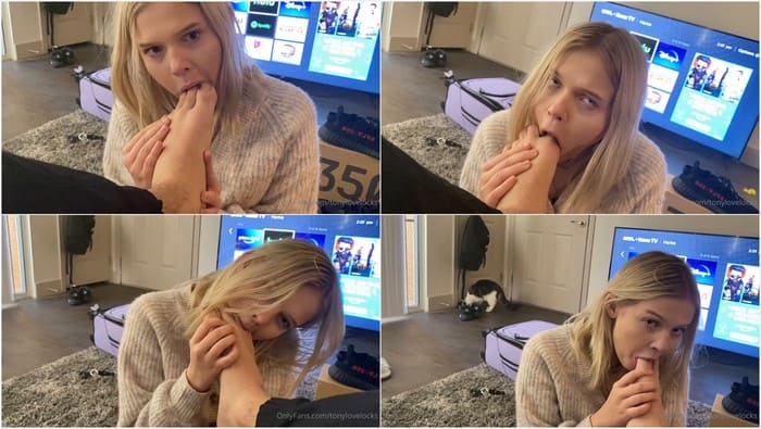 CoCo Lovelock POV licking her feet and need cock inside her small pretty mouth now! Download it full leaked video.