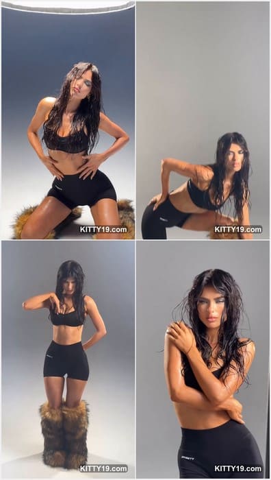 Crystal Bellotti nudes legs in black panties posing! Beauty supermodel with hot body on full leaked video.