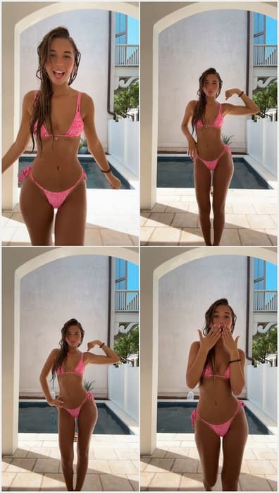 Evanthia Theodorou tiktok leaked video in bikini. Funny and beauty not pornstar girl posing only for her fans.
