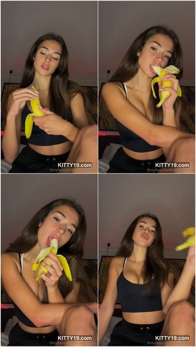 Girlylana nude brunette model sucking banana and waiting your big dick in her pretty young mouth! Inredible onlyfans star on rare video.