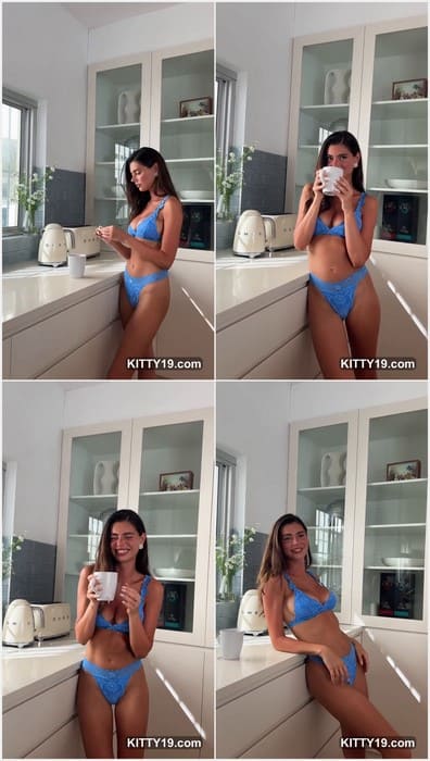 Ashton Wood naked girl posing on the kitchen with sexy bikini. Her pussy so beauty and smell good now. After morning sex. Incredible.