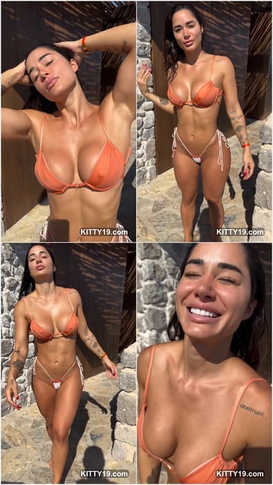 Bruna Luccas tits and pussy in mini bikini. Panties very dirty after hard fucking with young boy! Hot girl. Enjoy!