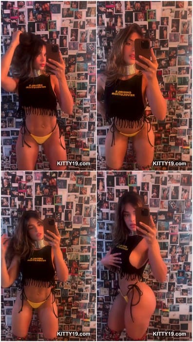 Gaby de Paula xxx brunette girl posing fron mirror and show her pussy for cliend. She need money and sex today!