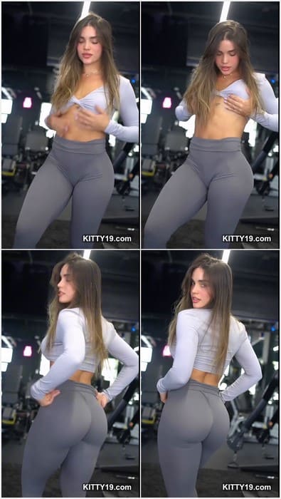 Gaby de Paula naked fit model in sexy yoga pants. Beauty and hot brunette girl without panties! Download it now and enjoy.