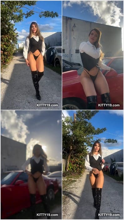 Gaby de Paula hot brunette girl walking on street in dirty panties after sex. Wow, she is not take off panties when she fucked by boy.