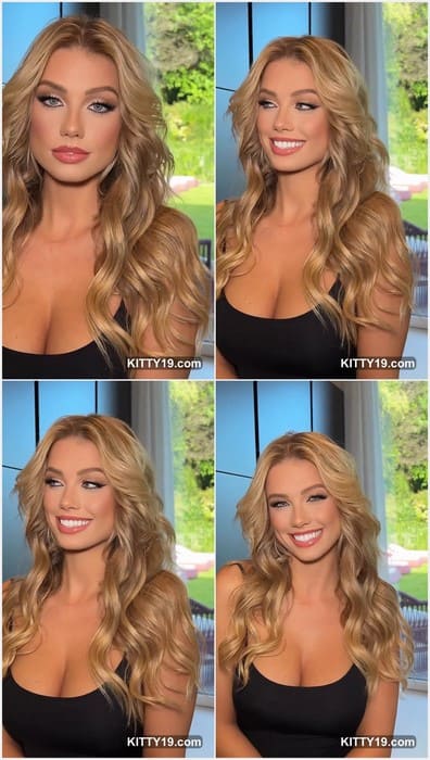 Justyna Zednikova nude TV host and actress. Big boobs and beauty blonde girl posing on no nude video from her private IG.