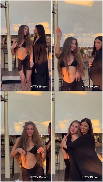 Lidia Pavlova escort girl with her friend. Two hot girls relaxing on party with sugardaddies. Dads are loves young body and tits.