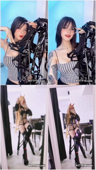 Tbcos leaked video with hot lingerie and boots. Perfect feet need your cock and cumshot on them now! Download it.