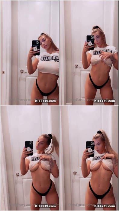 Therealbrittfit anal lover showing her big tits and waiting your dick for tittyfucking and after cum on boobs!