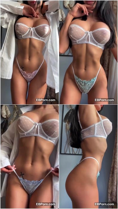 Kristyna Sixtova sex lover brunette with amazing body. Fitness and instagram influencer love showing her perfect tits and pussy for guys.