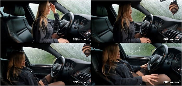 Dainadoll ass so hot in the car and posing in sexy black lingerie before sex with her boyfriend. Dina Gordey NOT pornstar.