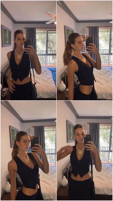 Emily Feld nude face and tits. Incredible young model with natural boobs on full leaked video! Download it buddy.