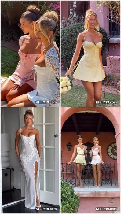 Emily Venz bikini model posing in sexy white and tight dress and waiting her husband for sex in dress. Incredible girl.