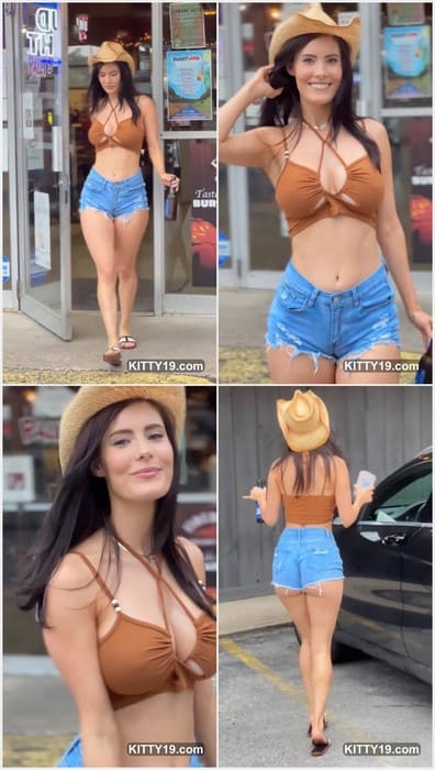 Erin Olash pussy in hot jeans without panties. Incredible brunette with amazing big boobs on leaked video! Get it now.