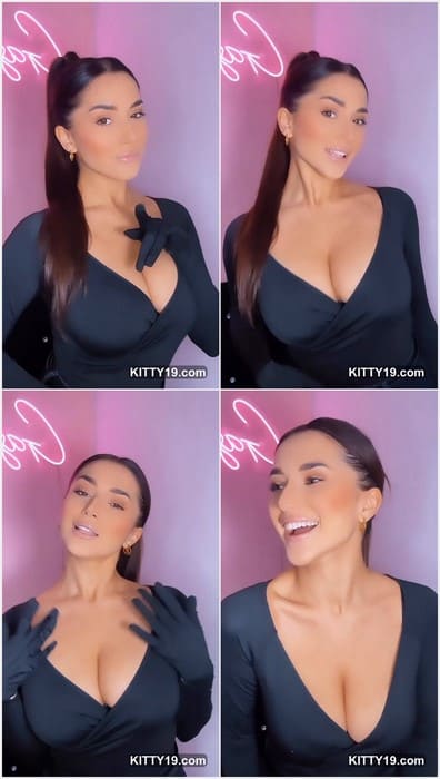 Gasanova Olya sexy brunette girl with hot body and huge natural boobs. I think she is titty fucking lover girl!