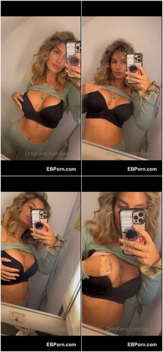 Laura Schultz leak video with her naked boobs. Topless girl make video in fitting room for her sugardaddy from UAE.