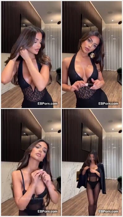 Aneeqa Farid sexy brunette girl posing in black pantyhose and ready for sex with you right now. Get fuck now her ass!