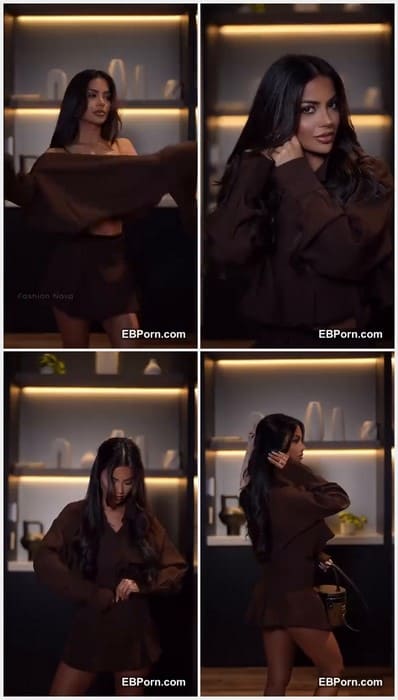 Aneeqa Farid topless brunette girl with adorable body and sexy fit ass show her big natural boobs on leaked video from Instagram.