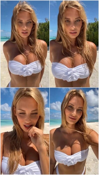 Darja Sobakinskaja hot and sexy model with incredible tits posing on the beach before sex with her sugardaddy. WOW!