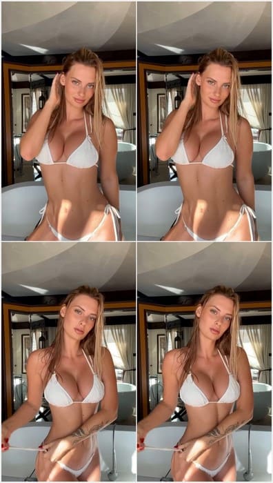 Darivo leaked video with her amazing boobs and sexy tits in white bikini. Adorable girl and her tits so crazy! I need touch now.