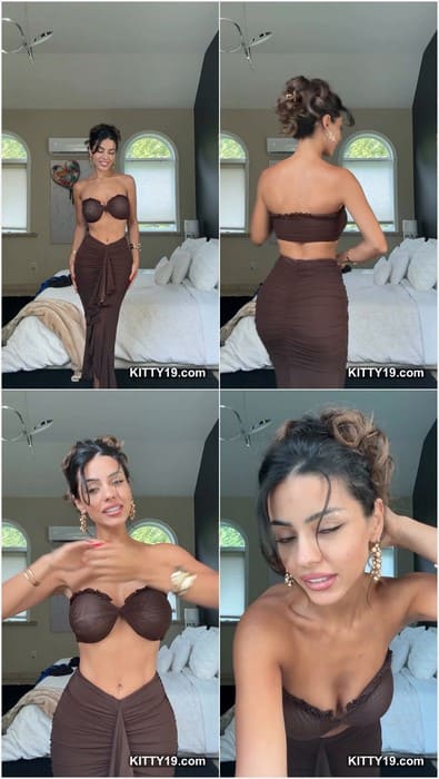 Dina Khalil pussy and titty hot girl posing on leaked video with amazing bra and dress. Download now and enjoy buddy.