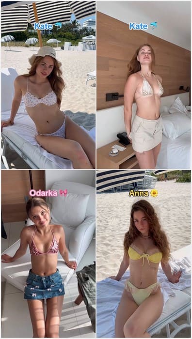 Dudkate model and cute onlyfans star posing on the beach with other young girls. Download it leak!