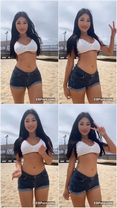 Martina Chen xxx leak video from beach where Martina show her pussy without panties and her asshole ready for deep fuck. WOW!