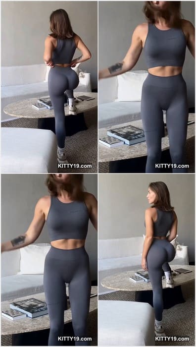 Negors leak video with her sexy ass and body. Fitness model with amazing tight pussy and big fit ass in yoga pants!