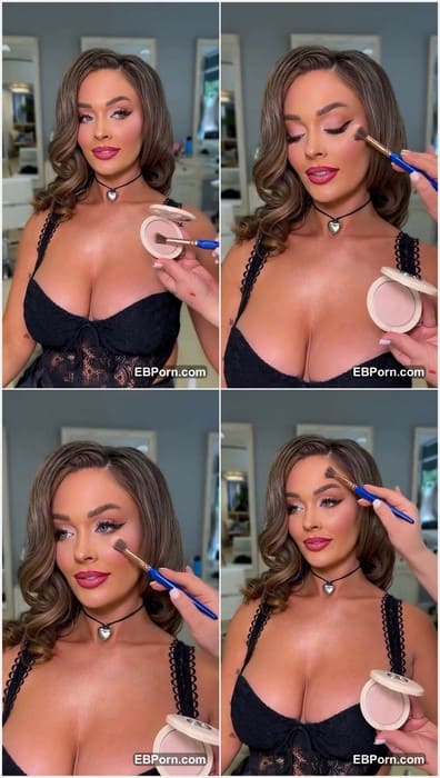 Olivia June naked sexy girl with perfect tits on leaked video. Beauty and hot model with slut make-up on full leak video.