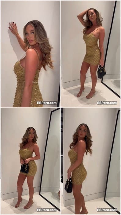 Olivia June leak video with her amazing boobs in sexy dress. Beauty blonde posing without her panties and need ridding on dick!