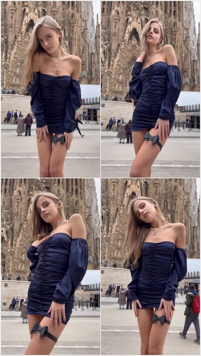 Tishko ass and legs show in Milan. Sexy and cute model with slim body and fit small ass. Her asshole ready for deep sex.