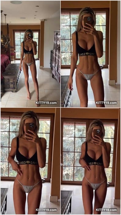 Wiktoriadolinska nude blonde girl posing in very small panties with her tight and beauty pussy hole. Wow, guys, i need lick her now.