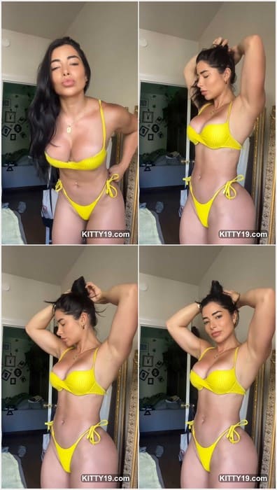 Pietra Luccas pussy and boobs in yellow bikini and her sexy pussy so tight. A need lick her asshole and pussy! Get it now.