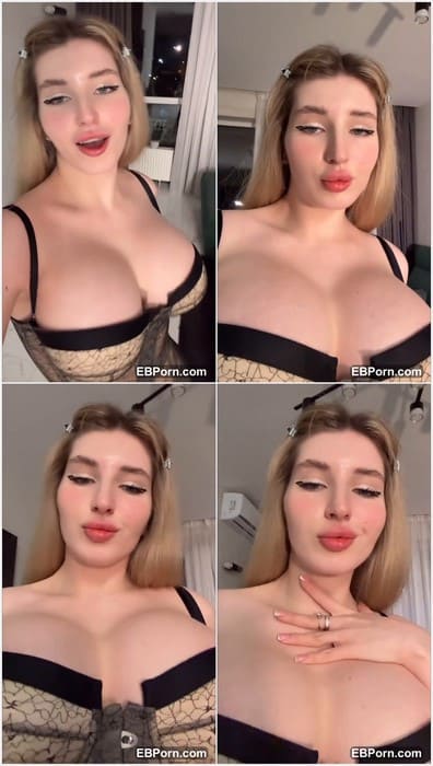 Razeliand leak video with her adorable huge tits in sexy lingerie and bra. But Razeliand take off her dirty panties and touch her pussy.