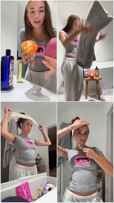 Sadie Mckenna sexy model with beauty face and perfect pussy in bathroom. Her pussy and asshole after shower so clean and wet now.