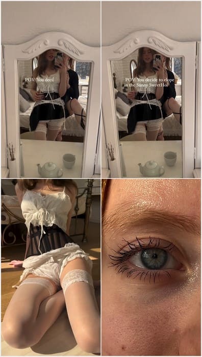 Tero naked russian model posing in white lingerie without her small panties and need show her tight pussy for you! Pay for this.