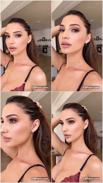 Valeriya Lapidus lingerie and bikini show. Sexy brunette model with adorable body and tits posing on her leaked iphone video.