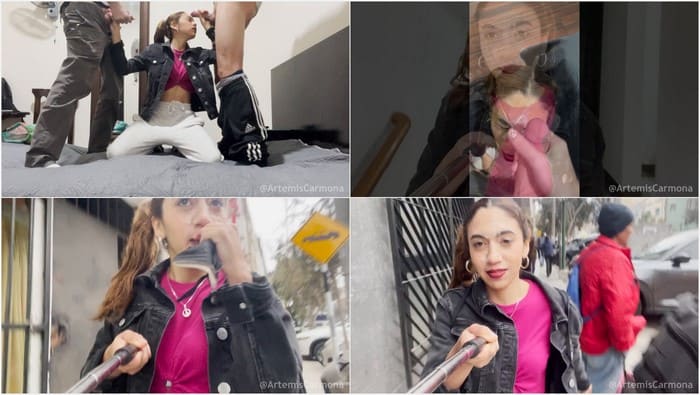 Artemis Carmona nude latina slut get cum on her face. Her face full in sperm! Download now and enjoy with her dirty mouth!