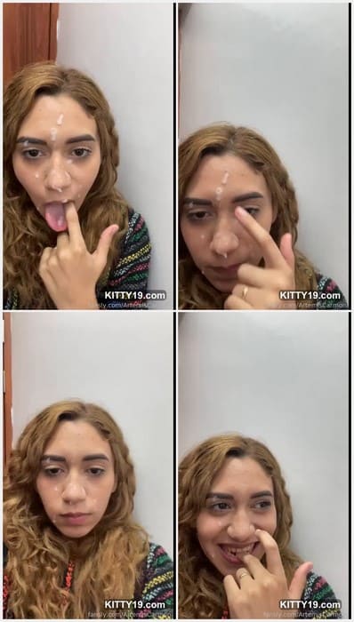 Artemis Carmona onlyfans leaks with her adorable dirty face after blowjob and anal sex in toilet. She is slut and tired girl today.