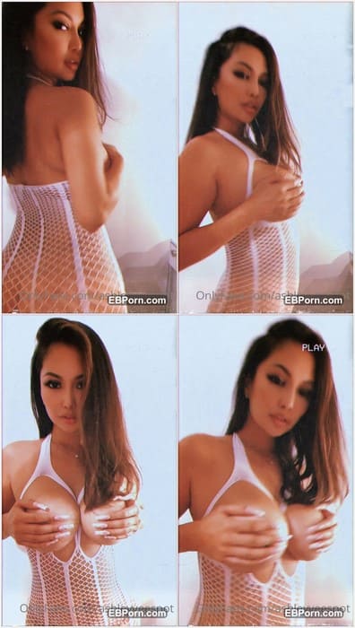 MsAshleyVee nude brunette touch her amazing huge boobs on camera and waiting her boyfriend for titty fucking and titty cumshot.