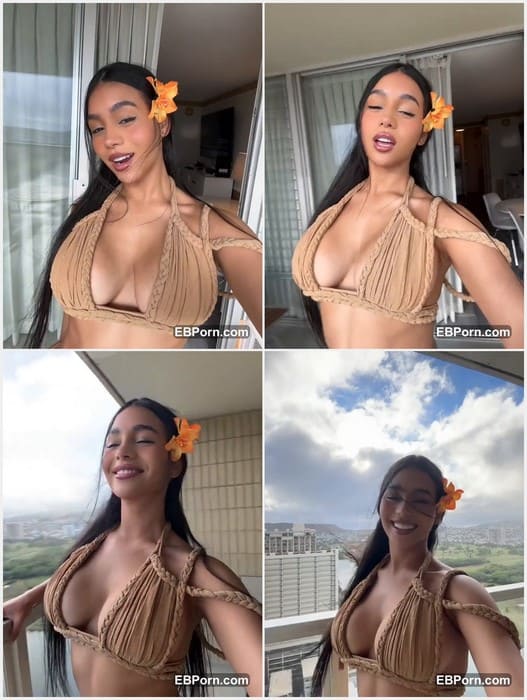Barbara Ramirez topless brunette babe without bra and sexy tits in tight t-short. I think her pussy wet now! Get it now