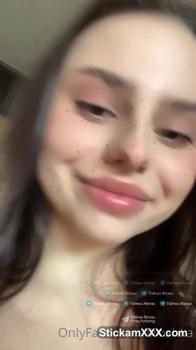 Young Stickam girl strip